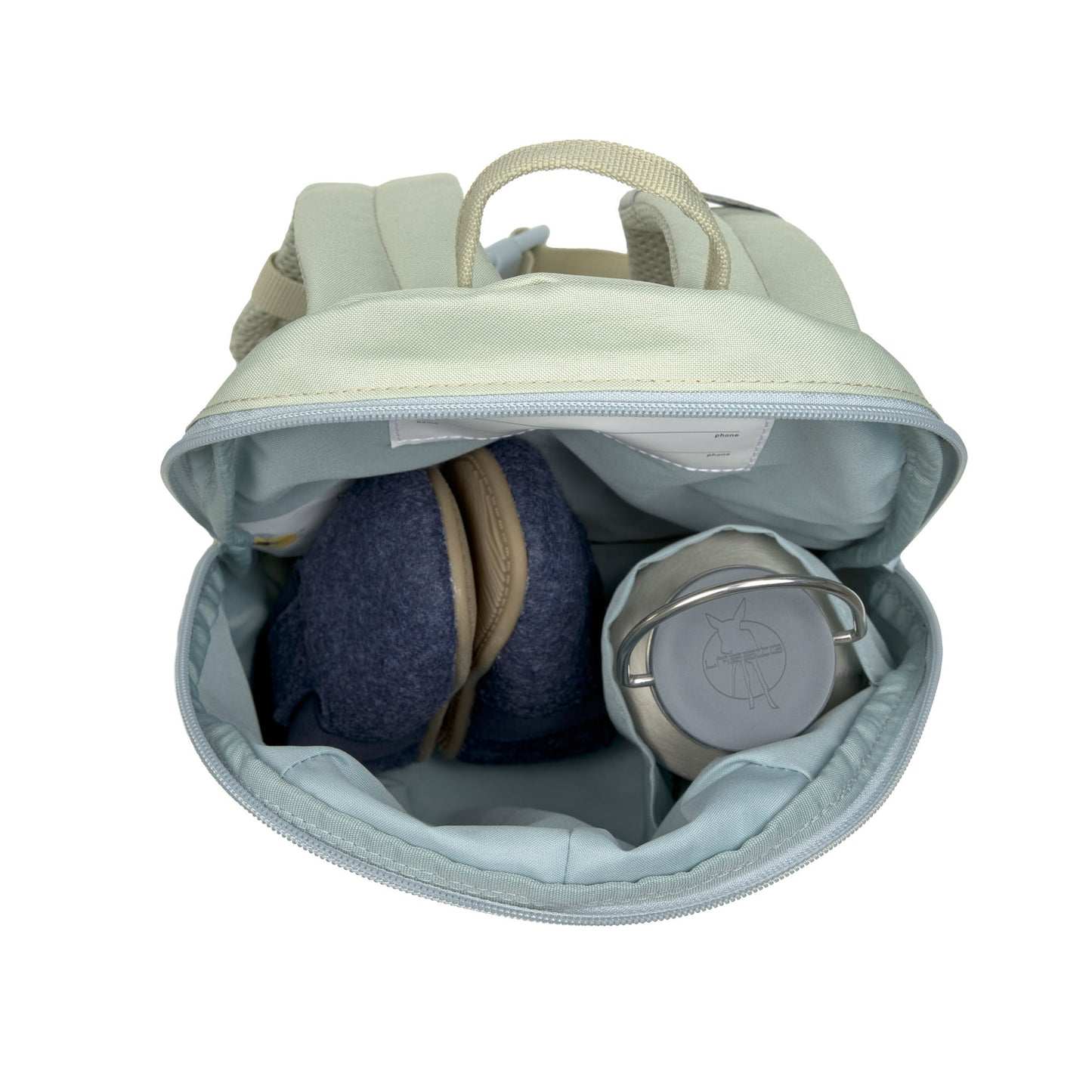Kindergartenrucksack Tiny Outdoor - Wolken, Khaki