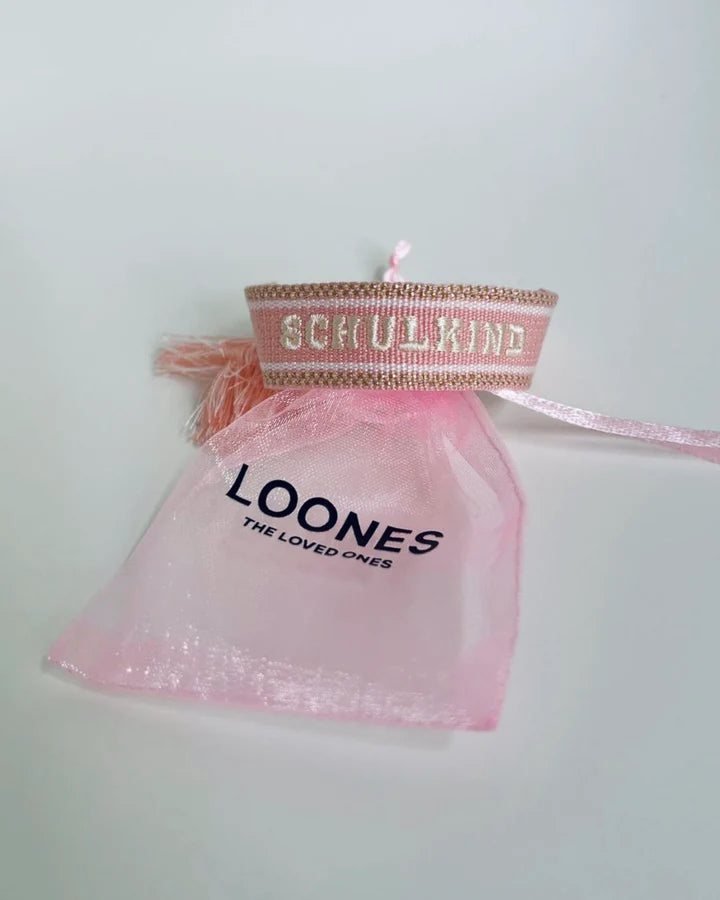 gewebtes Armband Schulkind marshmallow-rosé