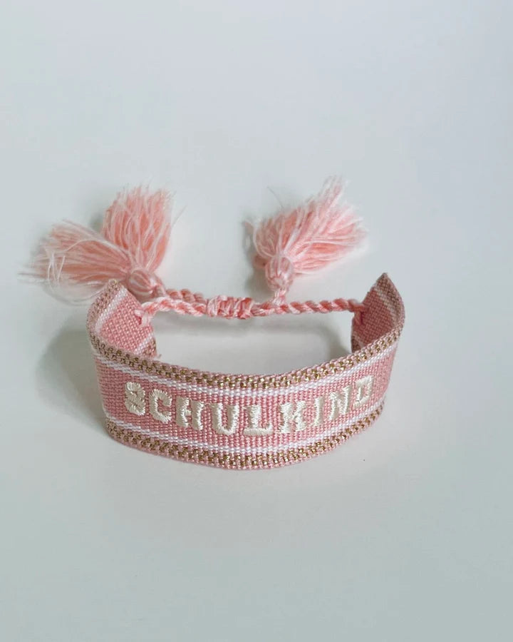 gewebtes Armband Schulkind marshmallow-rosé