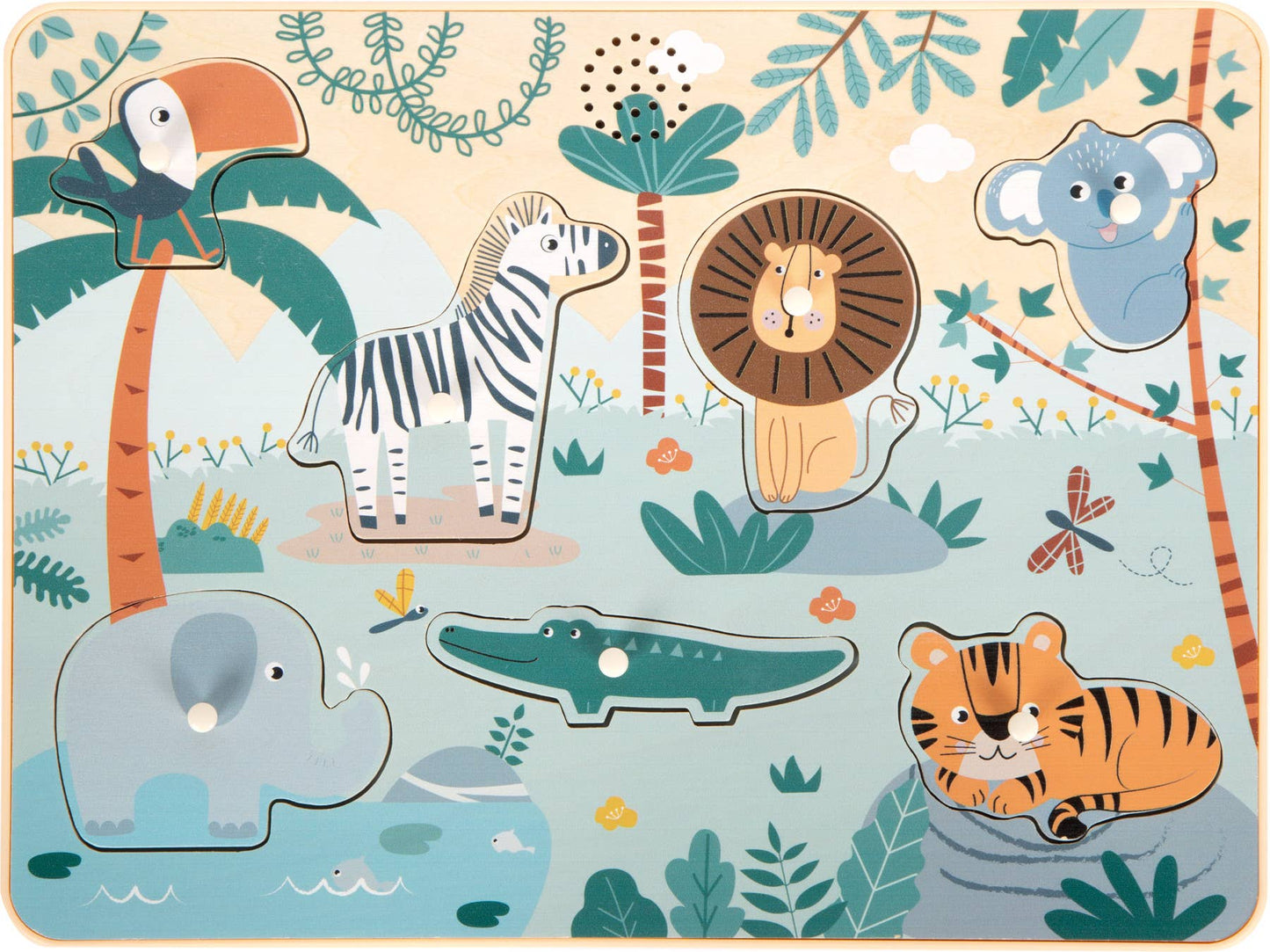 Setzpuzzle Tierlaute „Safari“ | Puzzles | Holzspielzeug