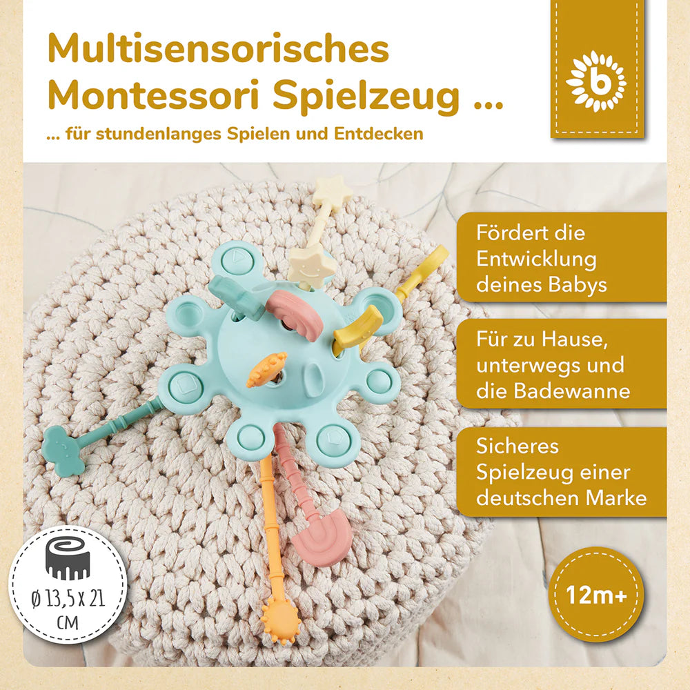 Silikon Activity Planet „Eucalyptus“ – Montessori Spielzeug für kleine Entdecke