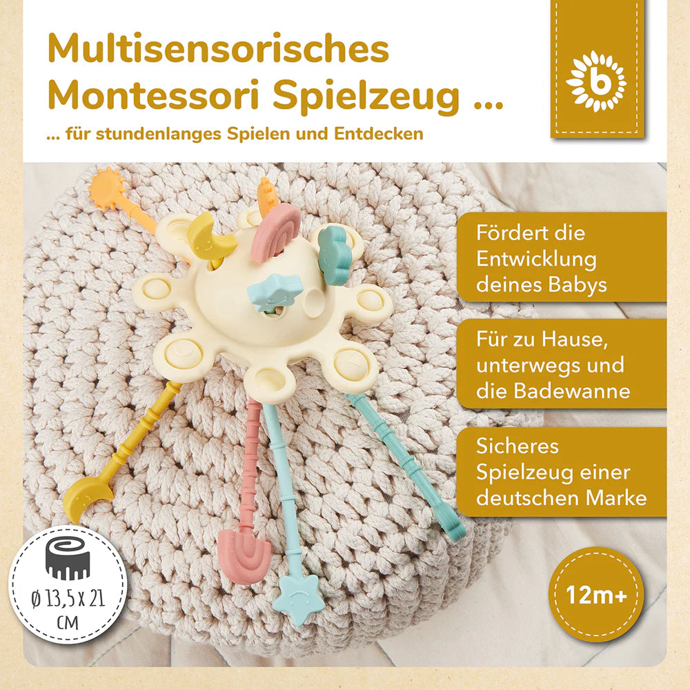 Silikon Activity Planet „Banana“ – Montessori Spielzeug für kleine Entdecker
