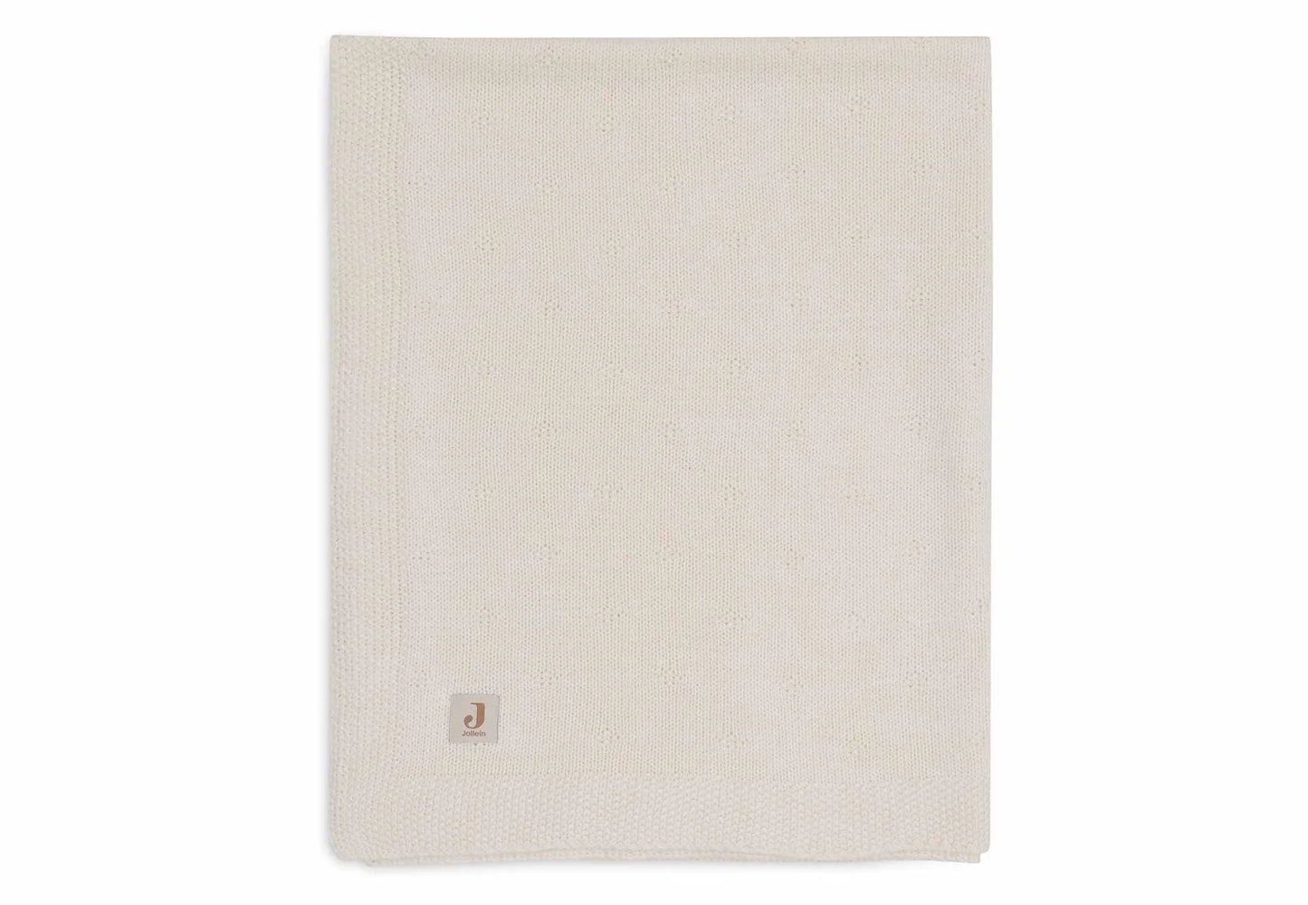 Jollein – Decke Cosy Knit | Strickdecke aus Baumwolle für Babys in Ivory
