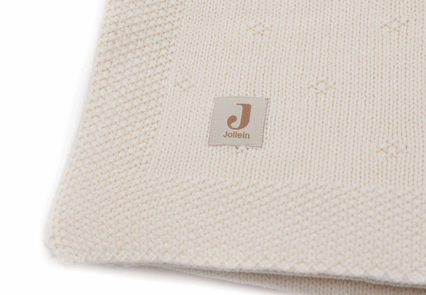Jollein – Decke Cosy Knit | Strickdecke aus Baumwolle für Babys in Ivory