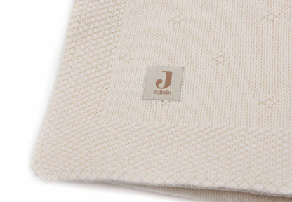 Jollein – Decke Cosy Knit | Strickdecke aus Baumwolle für Babys in Ivory