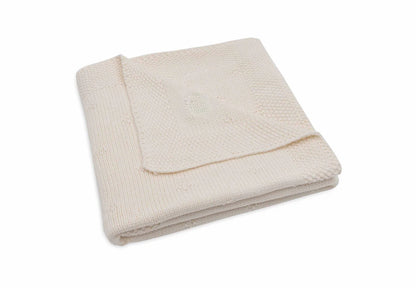 Jollein – Decke Cosy Knit | Strickdecke aus Baumwolle für Babys in Ivory