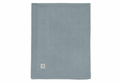 Jollein – Decke Cosy Knit | Strickdecke aus Baumwolle für Babys in Sea Green