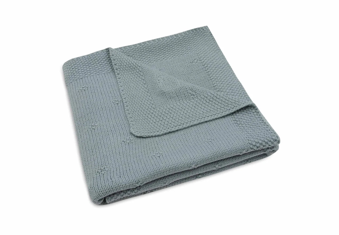 Jollein – Decke Cosy Knit | Strickdecke aus Baumwolle für Babys in Sea Green
