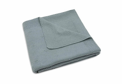 Jollein – Decke Cosy Knit | Strickdecke aus Baumwolle für Babys in Sea Green