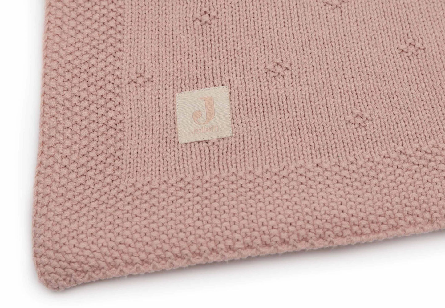 Jollein – Decke Cosy Knit | Strickdecke aus Baumwolle für Babys in wild rose