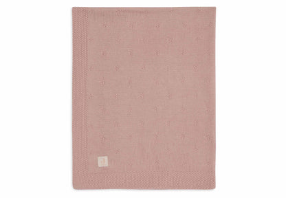 Jollein – Decke Cosy Knit | Strickdecke aus Baumwolle für Babys in wild rose