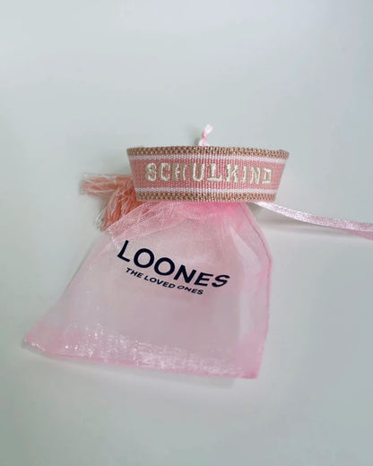 gewebtes Armband Schulkind marshmallow-rosé