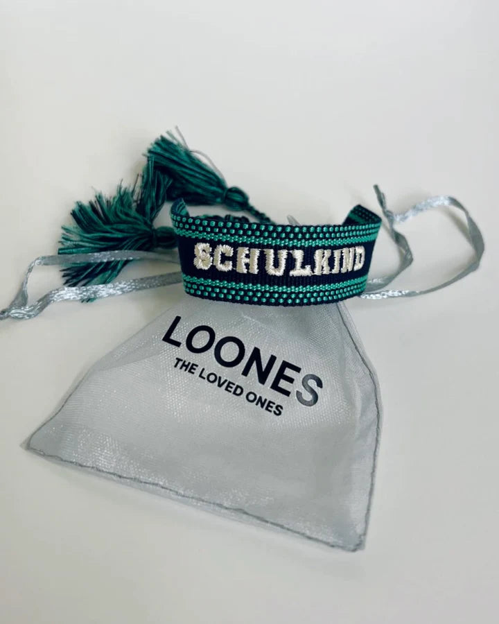 gewebtes Armband Schulkind royal-blue
