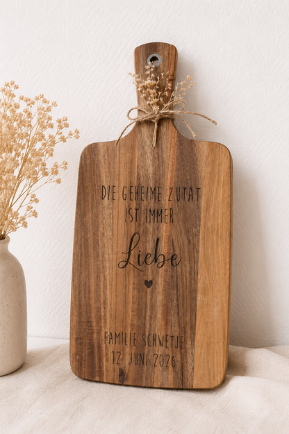 Personalisiertes Schneidebrett - Geschenk Hochzeit