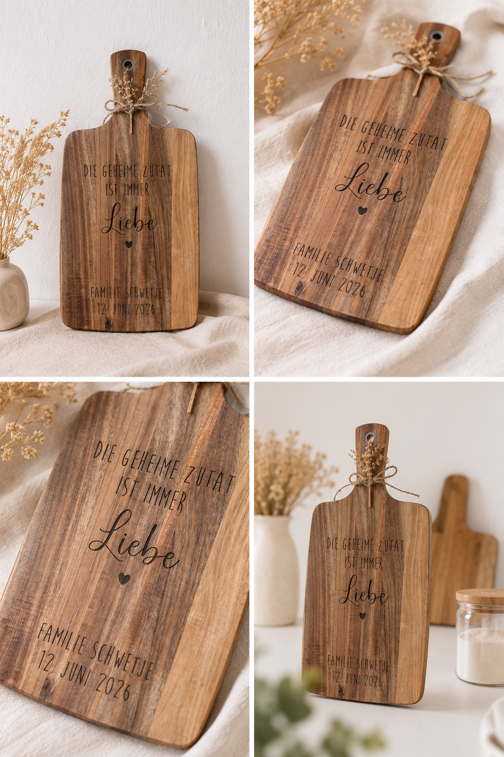 Personalisiertes Schneidebrett - Geschenk Hochzeit