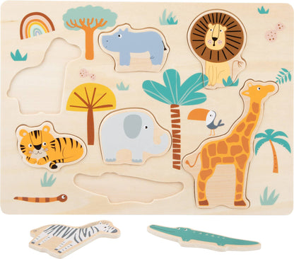 Setzpuzzle „Safari“ | Motorikspielzeug | Holz