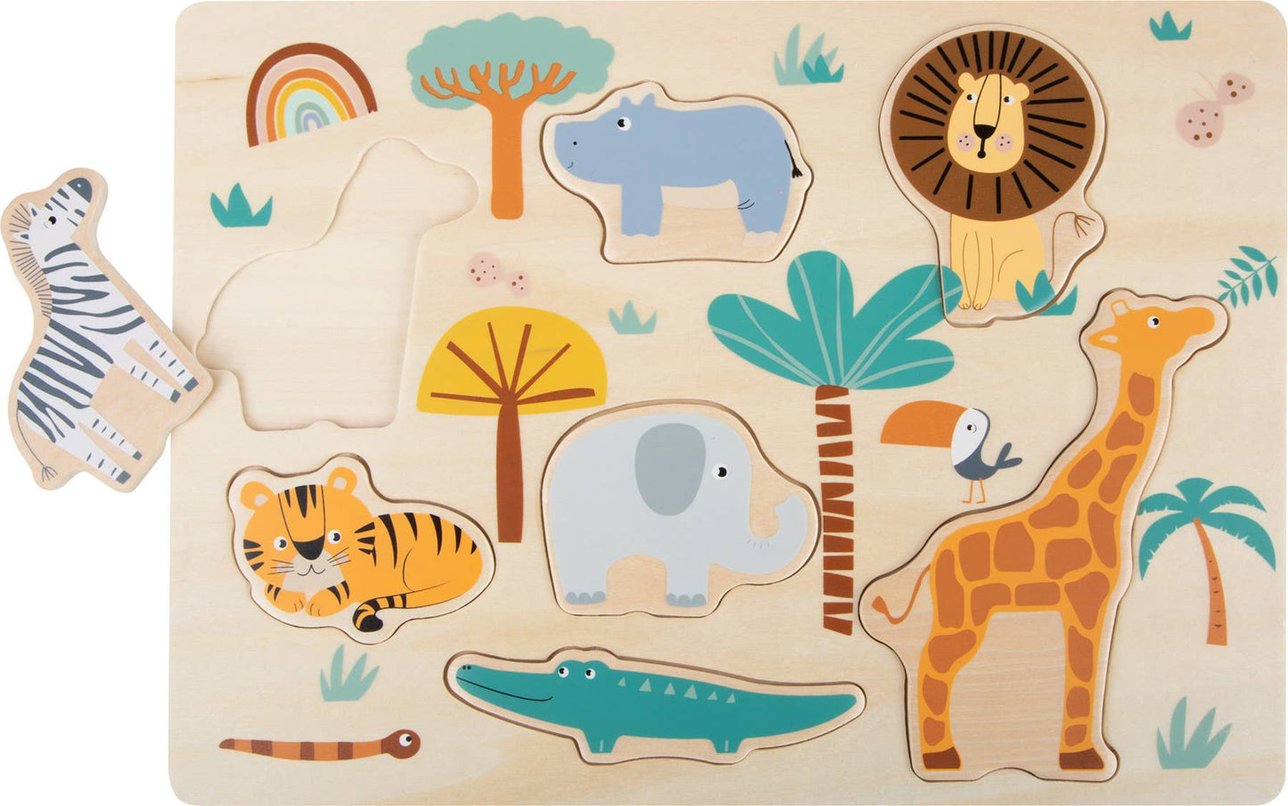 Setzpuzzle „Safari“ | Motorikspielzeug | Holz