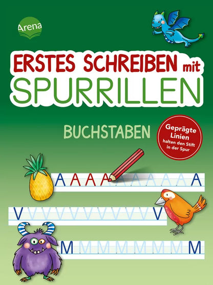 Erstes Schreiben mit Spurrillen- Buchstaben