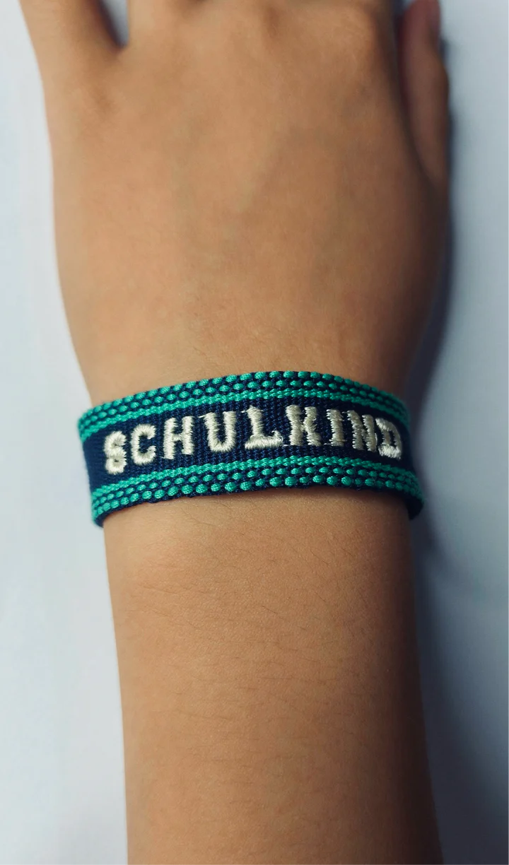 gewebtes Armband Schulkind royal-blue