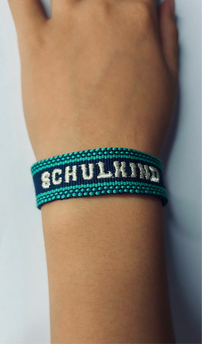 gewebtes Armband Schulkind royal-blue
