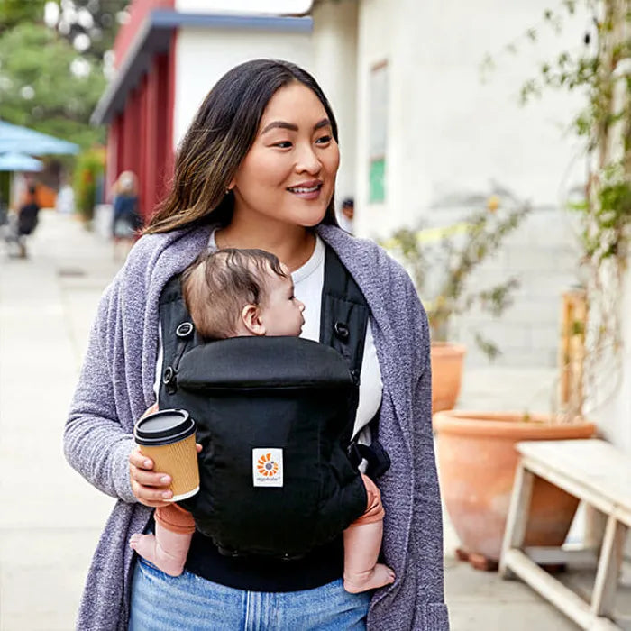 Ergobaby Adapt Babytrage schwarz Baumwolle