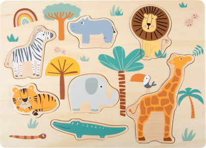 Setzpuzzle „Safari“ | Motorikspielzeug | Holz