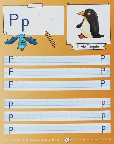Erstes Schreiben mit Spurrillen- Buchstaben