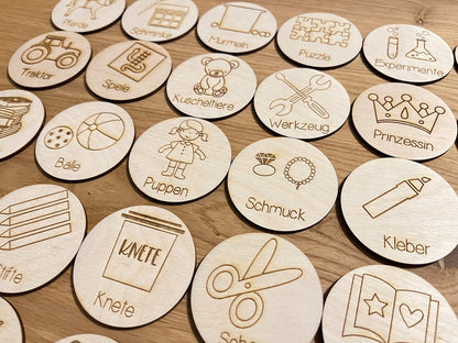 Trofast Holzschilder / Kinderzimmer Organisation / Schilder Ordnungssystem / Trofast Schilder / Spielzeug Symbole / Spielzeug organisieren