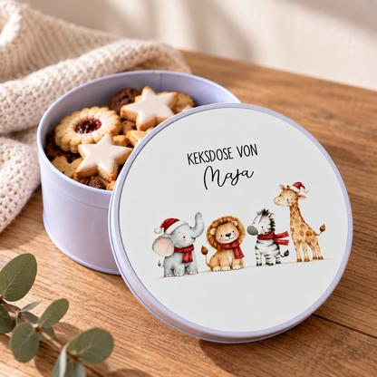 Personalisierte Keksdose für Weihnachten